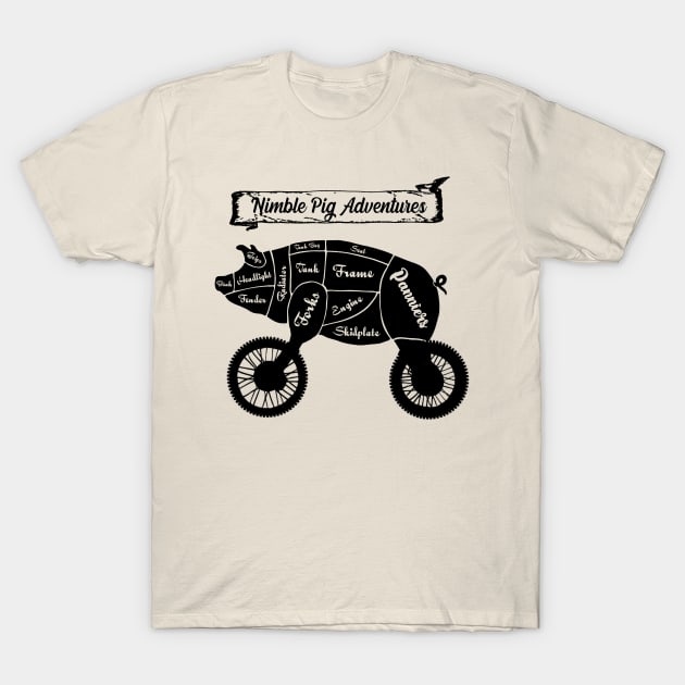 Nimble Pig Adventures T-Shirt by TripleTreeAdv